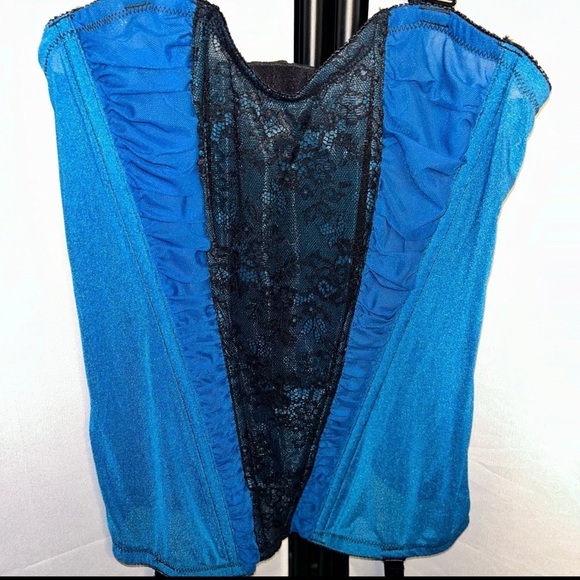 Torrid Black and Blue Lace Corset - Picture 1 of 4